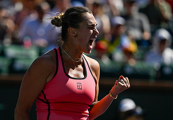Aryna Sabalenková na turnaji v Indian Wells.