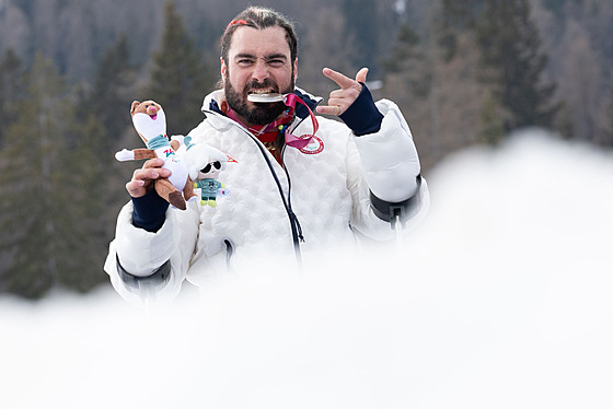Patrick Halgren získal v superob�ím slalomu na Paralympijských hrách st�íbrnou...