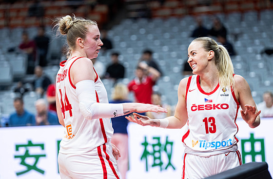 Julia Reisingerová a Petra Hole�ínská b�hem utkání s Ji�ním Súdánem v...