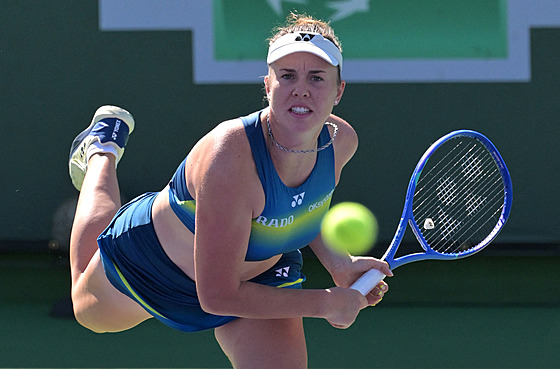 Linda Nosková na turnaji v Indian Wells.