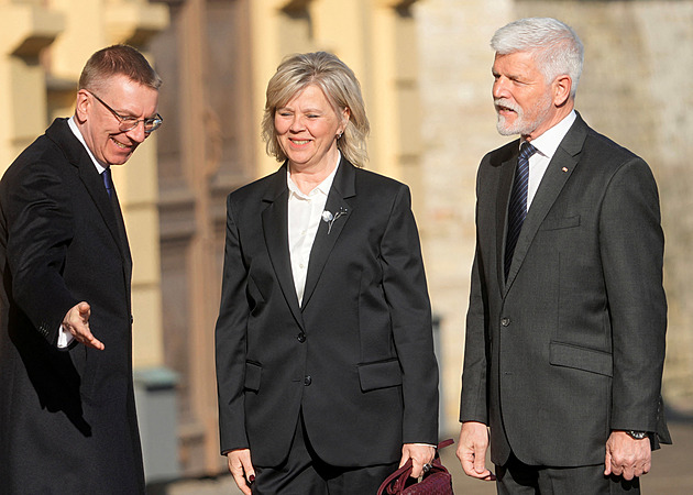 Lotyšský prezident ocenil českou muniční iniciativu. S Pavlem řešili i konflikt v Íránu