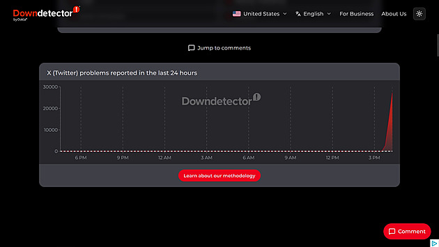 Sociální síť X Elona Muska nefunguje a výpadky hlásí i další služby