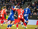 Momentka z utkání Olomouc vs. Mohu�.