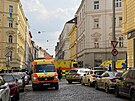 Po�ár plynu v pra�ských Hole�ovicích. (10. b�ezna 2026)