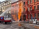 Po�ár plynu v pra�ských Hole�ovicích. (10. b�ezna 2026)