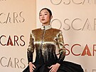Audrey Nuna na Oscarech v Los Angeles (15. b�ezna 2026)