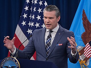 Americký ministr obrany Pete Hegseth (19. b�ezna 2026)