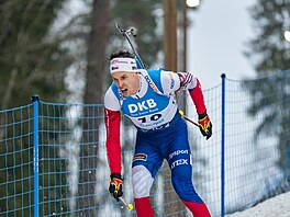 Mikulá� Karlík na trati sprintu v estonském Otepää-