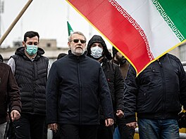 �éf íránské bezpe�nostní rady Alí Laríd�ání v Teheránu (13. b�ezna 2026)