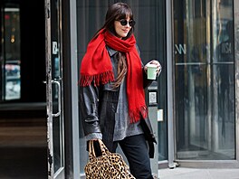 Here�ka Dakota Johnsonová zase do newyorských ulic �asto vyrá�í s leopardí...