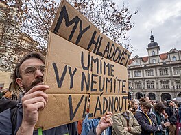 Demonstrace Stojíme za kulturou!, kterou svolali studenti um�leckých vysokých...