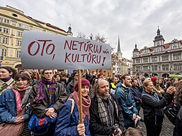Demonstrace Stojíme za kulturou!, kterou svolali studenti um�leckých vysokých...