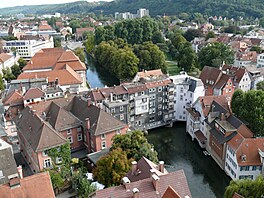 Die Innere Brücke neboli Vnit�ní most se svými p�vodními jedenácti oblouky v...