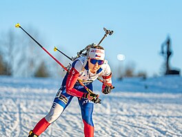 Tereza Voborníková v akci b�hem sprintu v Estonsku.