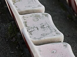 Takto zachytil fotograf fotbalový stadion v Srbské ulici v Brn� v b�eznu 2026....