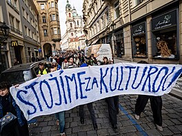 Demonstrace Stojíme za kulturou!, kterou svolali studenti um�leckých vysokých...