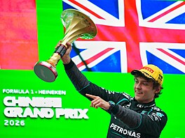 Kimi Antonelli jako vít�z Velké ceny �íny.