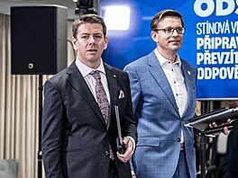 P�edseda ODS Martin Kupka a stínový ministr financí Jan Skope�ek