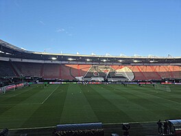 Trénink fotbalist� Sparty p�ed osmifinále Konferen�ní ligy s Alkmaarem.