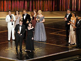 David Borenstein, Pavel Talankin, Helle Faberová a Al�b�ta Karásková p�ebírají...