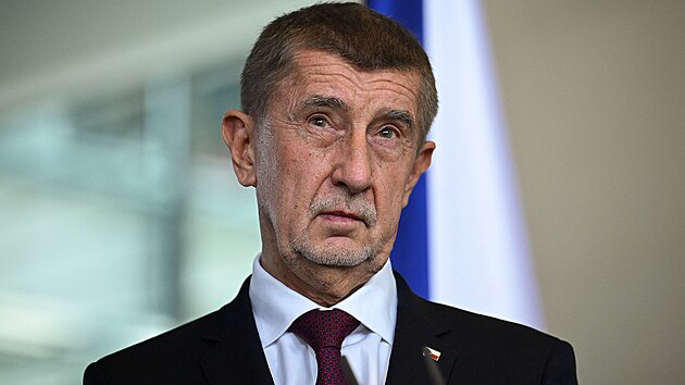 �esk� premi�r Andrej Babi� a n�meck� kancl�� Friedrich Merz na spole�n� tiskov� konferenci v Berl�n� (10. b�ezna 2026)