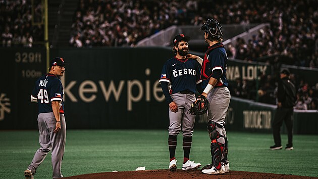 Nadhazova� Ond�ej Satoria ve svém posledním reprezenta�ním zápase. Na World...