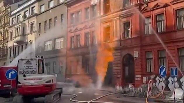 Po��r plynu v pra�sk�ch Hole�ovic�ch (10. b�ezna 2026)