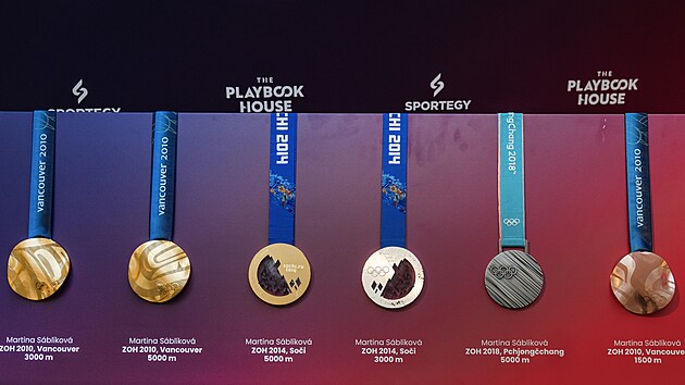Olympijsk� medailov� sb�rka Martiny S�bl�kov�.