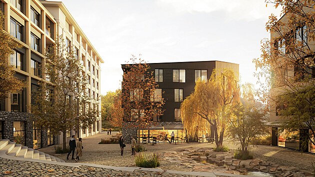 Sou��st� budou tak� apartm�nov� domy.