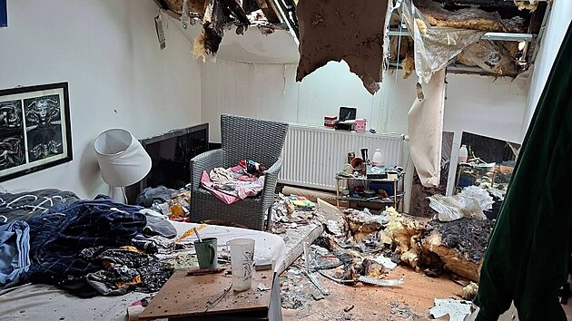 Sn�mky vyho�el�ch byt� v pra�sk� Dobrovsk�ho ulici (14. b�ezna 2026)