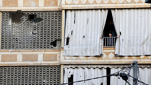 Izraelsk� �tok na budovu v libanonsk�m Bejr�tu. (18. b�ezna 2026)