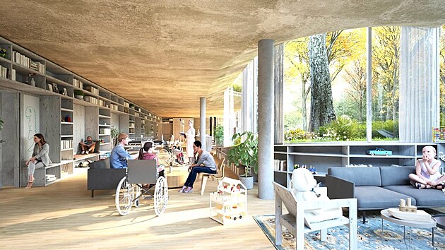 Vizualizace usedlosti Cibulka v pra�sk�ch Ko����ch. V dubnu 2021 are�l koupila Nadace rodiny Vl�kov�ch, kter� tady buduje d�tsk� hospic.