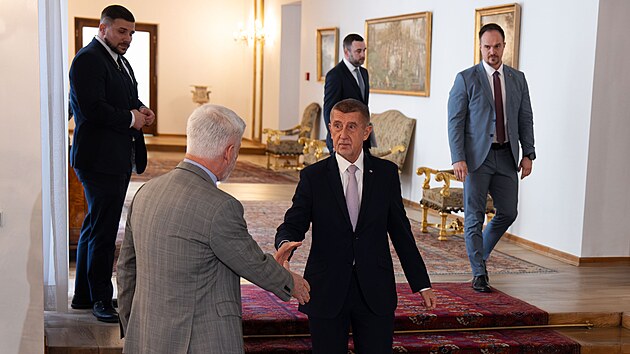 Setk�n� prezidenta Petra Pavla s premi�rem Andrejem Babi�em na Pra�sk�m hrad� (17. b�ezna 2026)