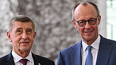 �eský premiér Andrej Babi� a n�mecký kanclé� Friedrich Merz v Berlín� (10....