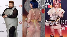 Bizarní modely na �erveném koberci