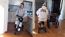 Video, kde Lindsey Vonnová jezdí po dom� na elektrické t�íkolce pobavilo...