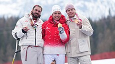 Patrick Halgren získal v superob�ím slalomu na Paralympijských hrách st�íbrnou...