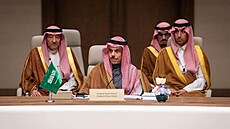 Saúdský ministr zahrani�í princ Fajsal bin Farhán na jednání muslimských zemí v...