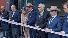 Vicepremiér Karel Havlí�ek otev�el v Austinu �eský d�m. (12. b�ezna 2026)