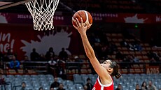 Eli�ka Hamzová zakon�uje v zápase s Mali v kvalifikaci o MS.