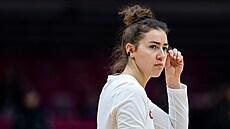 Julie Pospí�ilová p�ed zápasem s Mali.