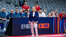 Trenérka Romana Ptá�ková sleduje zápas s Ji�ním Súdánem v kvalifikaci o MS.