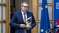 Tisková konference ministra práce a sociálních v�cí Ale�e Juchelky (ANO) k...