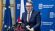 Tisková konference ministra práce a sociálních v�cí Ale�e Juchelky (ANO) k...