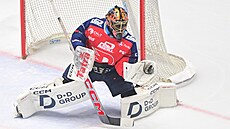 Pardubický gólman Malcolm Subban zasahuje v zápase s Kometou.