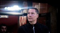 Spar�anský trenér Brian Priske p�ed utkáním Konferen�ní ligy v Alkmaaru.