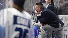 Zamy�lený trenér Kladna Plekanec po porá�ce se Spartou.