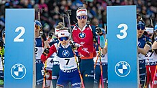 Tereza Voborníková na startu stíhacího závodu v Otepää