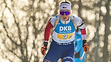 Jessica Jislová b�hem smí�ené �tafety v Otepää