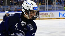 Tomá� Seli� v prvním utkání p�edkola play off proti �eským Bud�jovicím.
